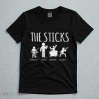 Awesome Four Person Stick Figure Band T-Shirt thumb 5