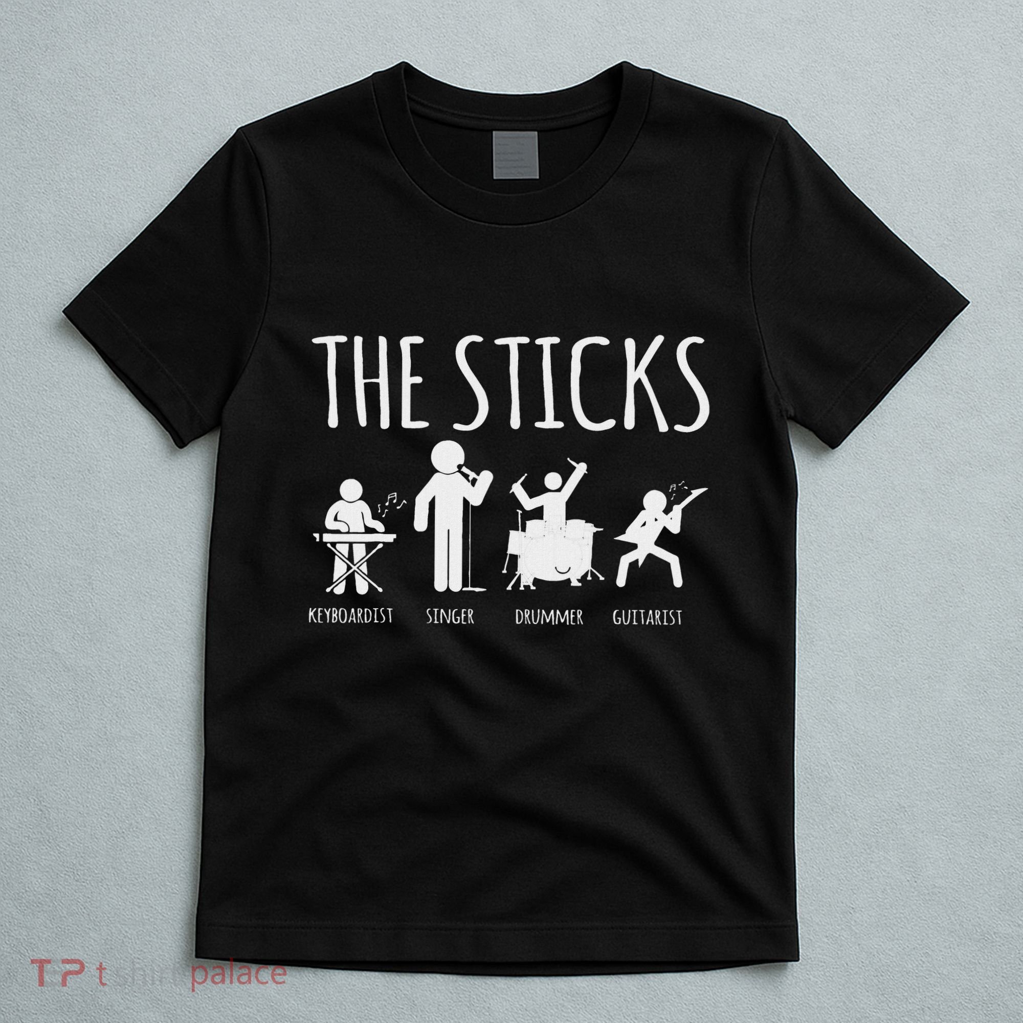 Awesome Four Person Stick Figure Band T-Shirt