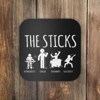 Awesome Four Person Stick Figure Band Coaster thumb 0