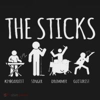 Awesome Four Person Stick Figure Band Mousepad thumb 1
