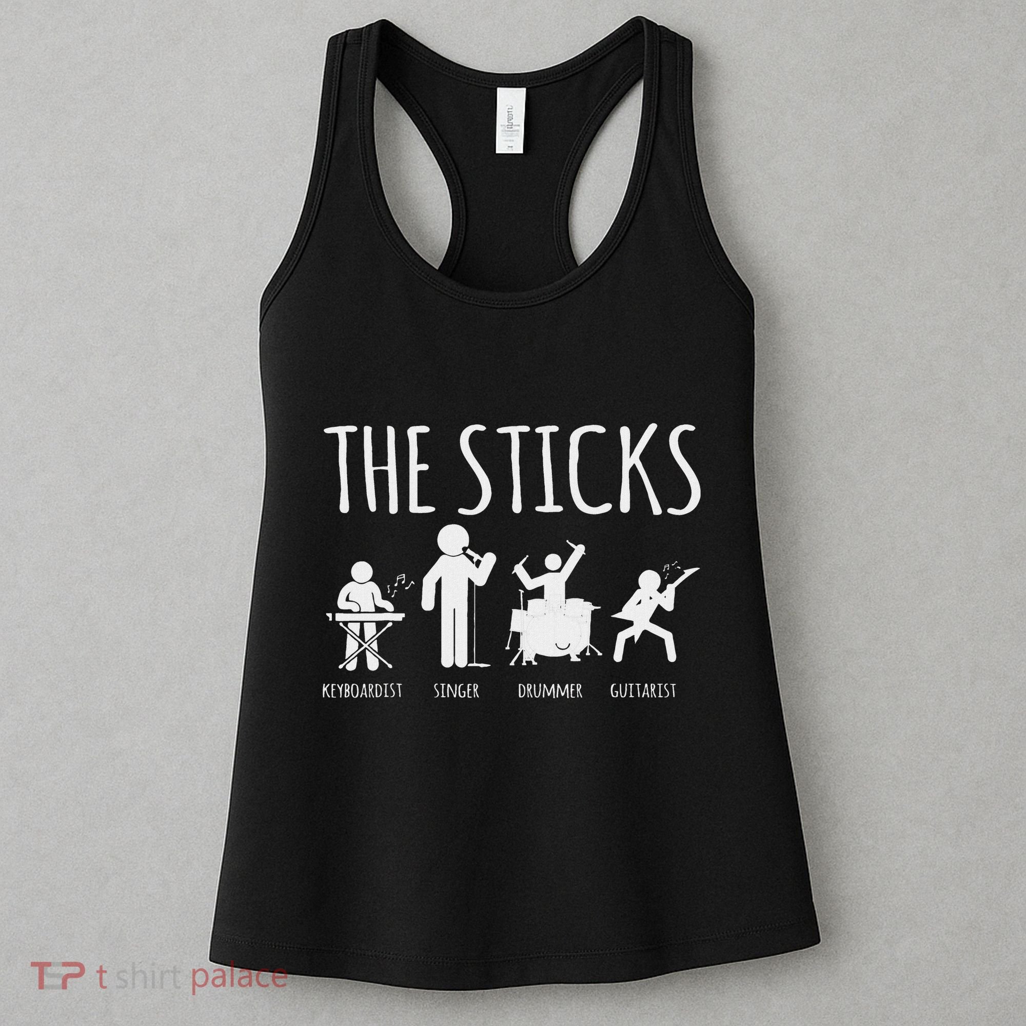 Awesome Four Person Stick Figure Band Women's Tank Top