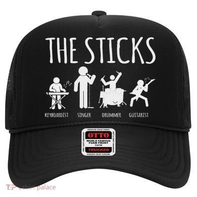 Awesome Four Person Stick Figure Band Hat