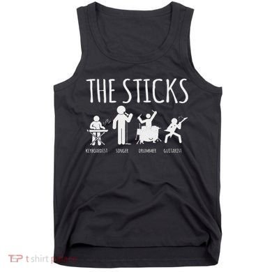 Awesome Four Person Stick Figure Band Tank Top