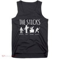 Awesome Four Person Stick Figure Band Tank Top thumb 0