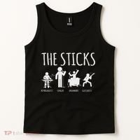 Awesome Four Person Stick Figure Band Tank Top thumb 2