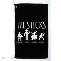 Awesome Four Person Stick Figure Band Golf Towel thumb 0