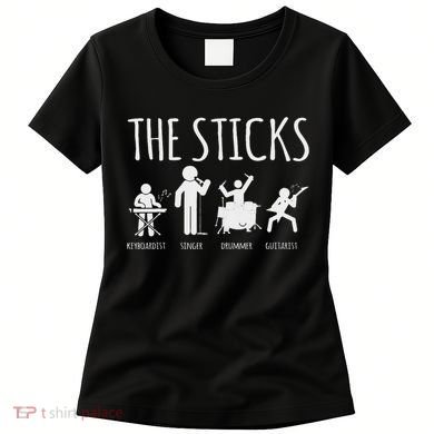 Awesome Four Person Stick Figure Band Women's T-Shirt