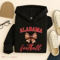 Alabama Football Pretty Coquette Style Bow Hoodie thumb 4