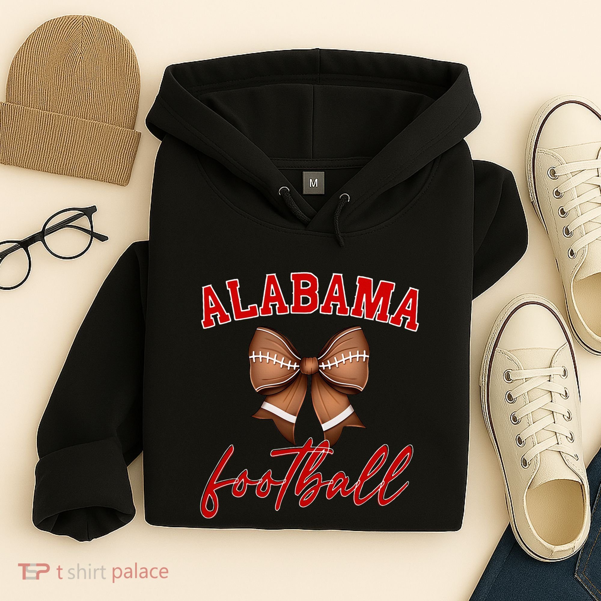 Alabama Football Pretty Coquette Style Bow Hoodie
