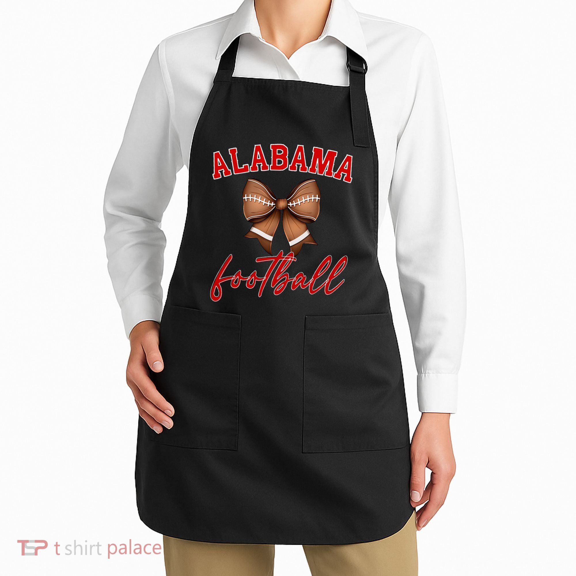 Alabama Football Pretty Coquette Style Bow Apron