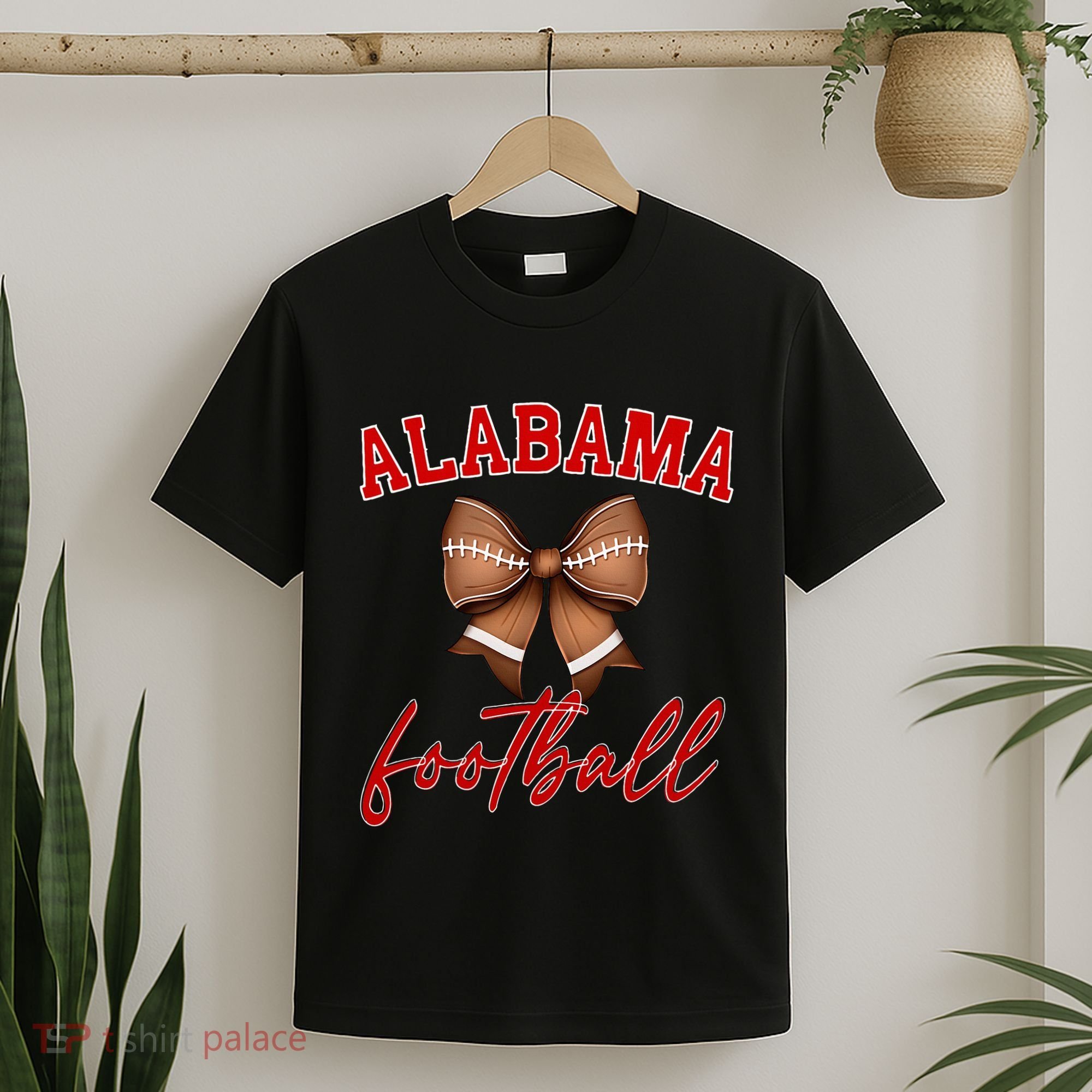 Alabama Football Pretty Coquette Style Bow T-Shirt