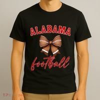 Alabama Football Pretty Coquette Style Bow T-Shirt thumb 3