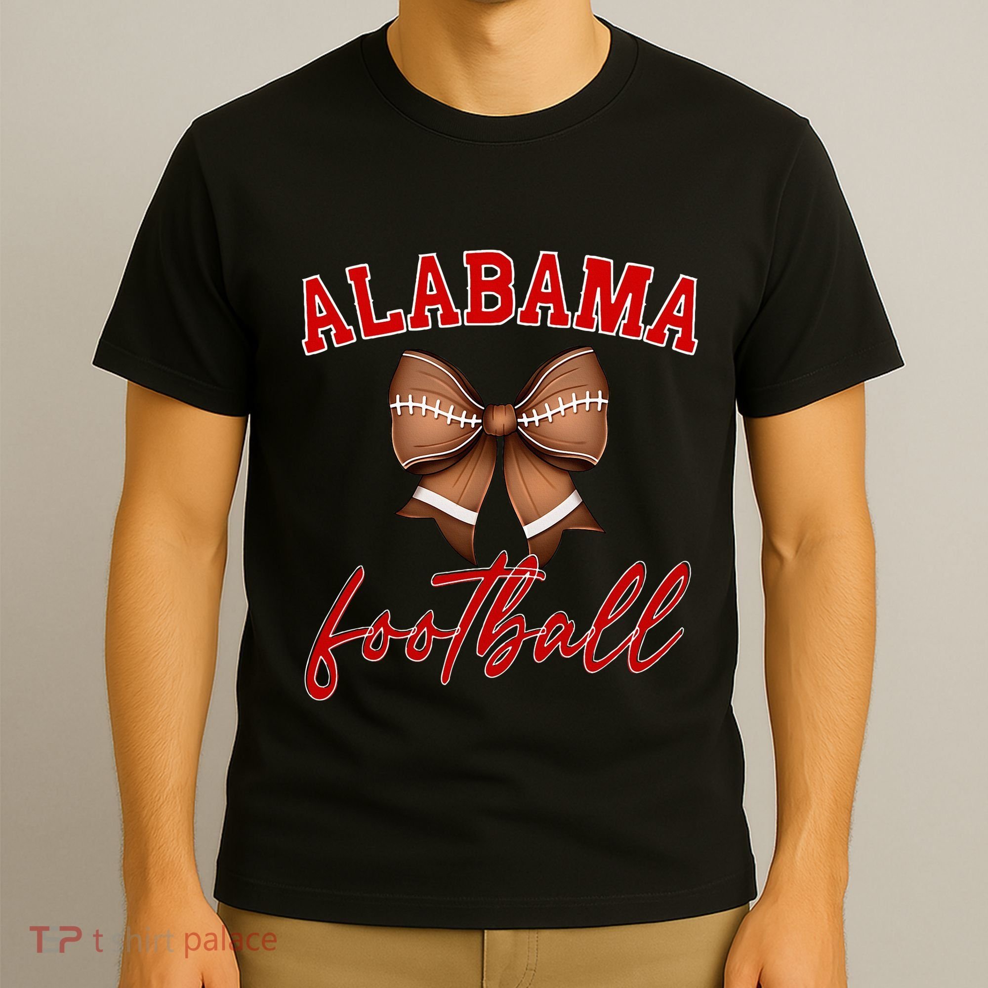 Alabama Football Pretty Coquette Style Bow T-Shirt