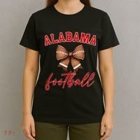 Alabama Football Pretty Coquette Style Bow T-Shirt thumb 4