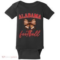 Alabama Football Pretty Coquette Style Bow Baby Bodysuit thumb 0
