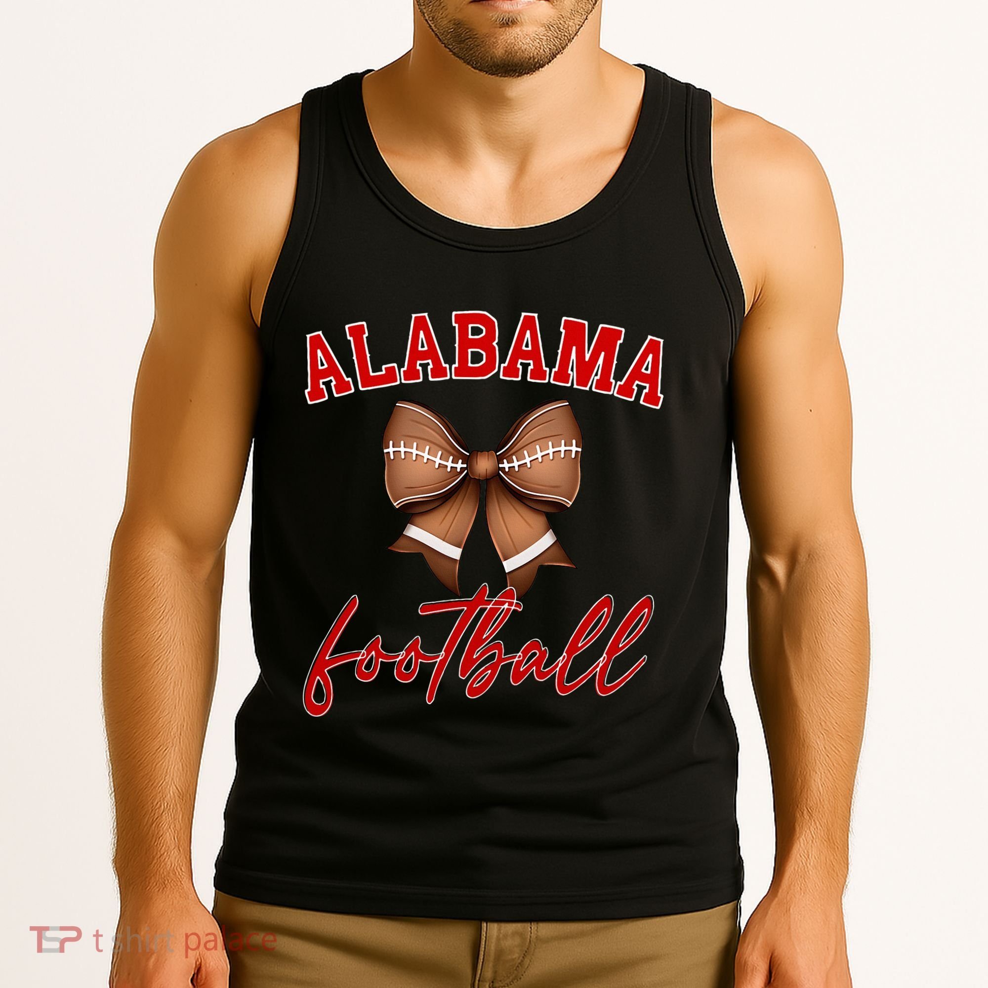 Alabama Football Pretty Coquette Style Bow Tank Top