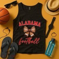 Alabama Football Pretty Coquette Style Bow Tank Top thumb 4