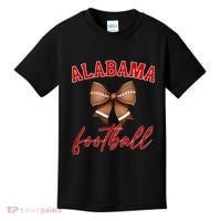 Alabama Football Pretty Coquette Style Bow Kids T-Shirt thumb 0