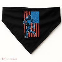 American Football Player Flag USA-Made Doggie Bandana thumb 0