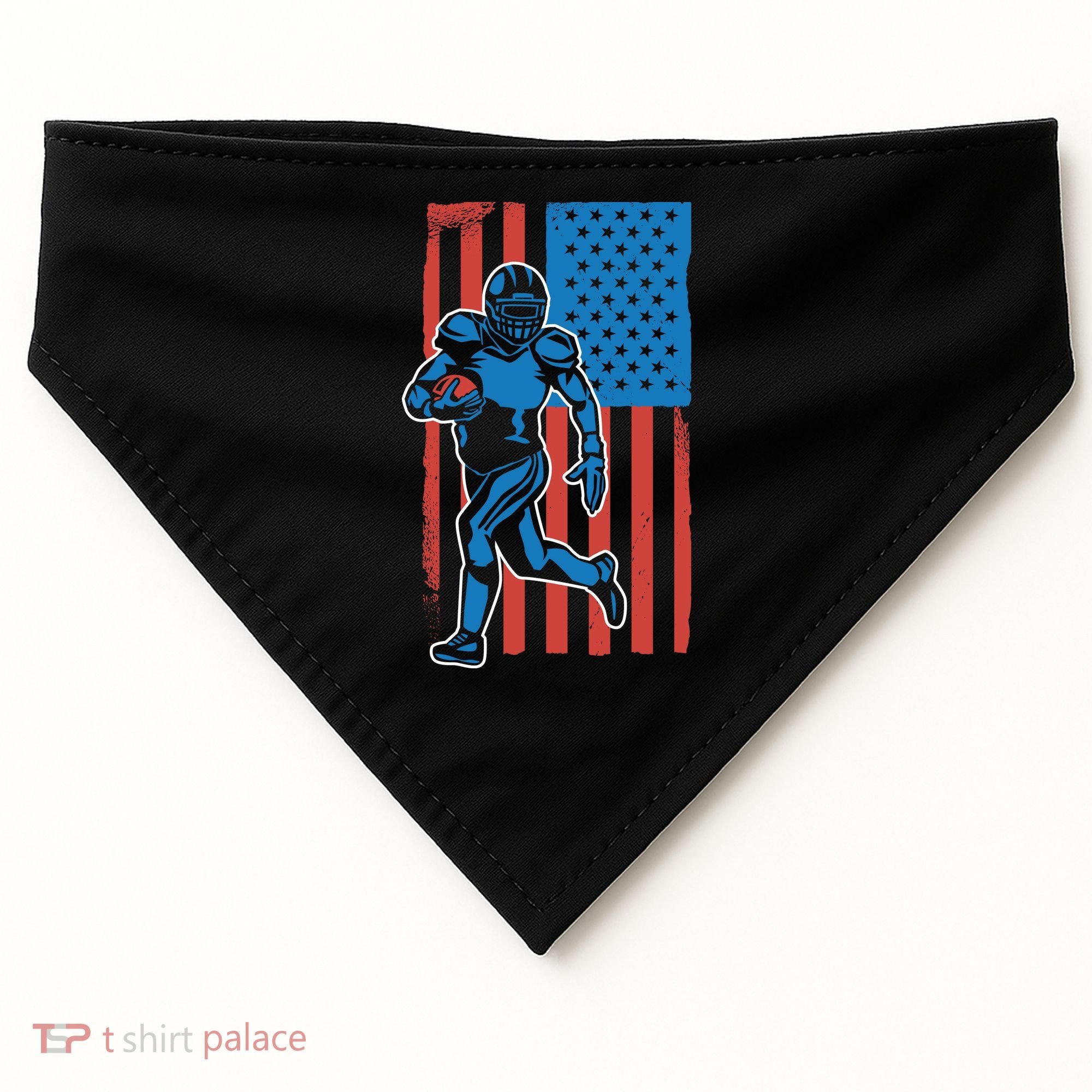 American Football Player Flag USA-Made Doggie Bandana