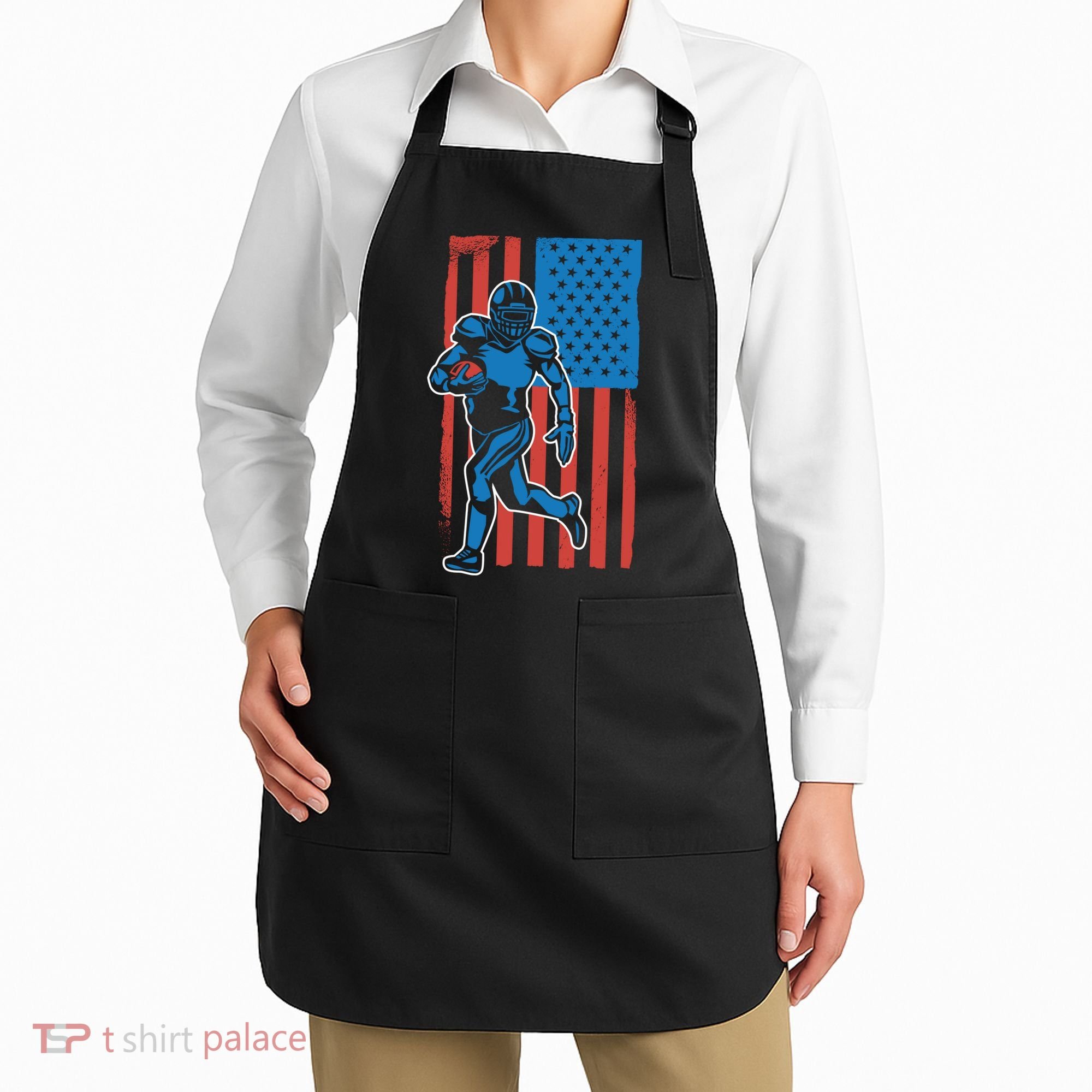 American Football Player Flag Apron