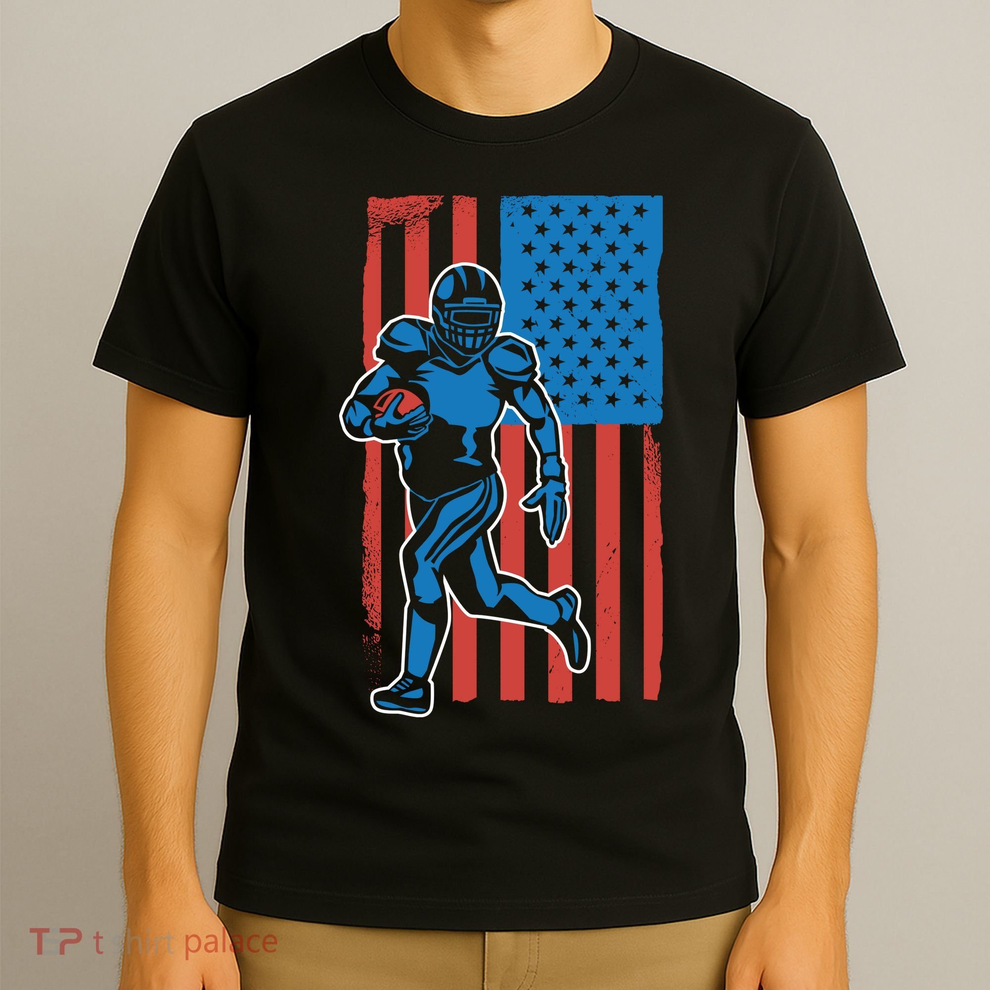 American Football Player Flag T-Shirt