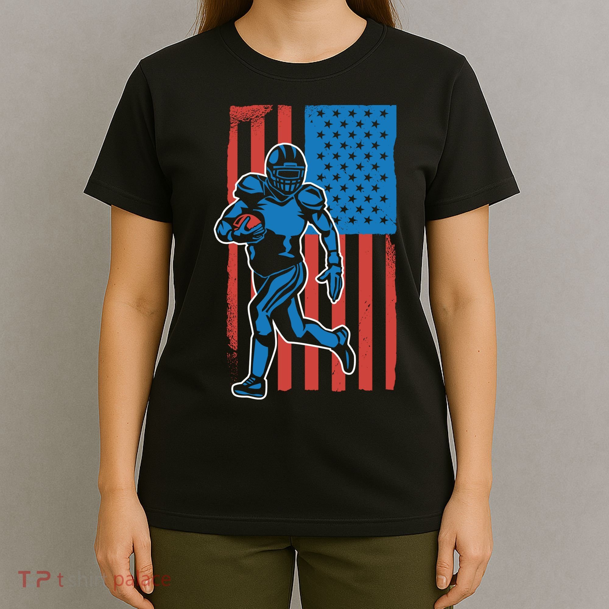 American Football Player Flag T-Shirt