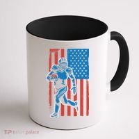 American Football Player Flag Coffee Mug thumb 1