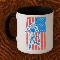 American Football Player Flag Coffee Mug thumb 2