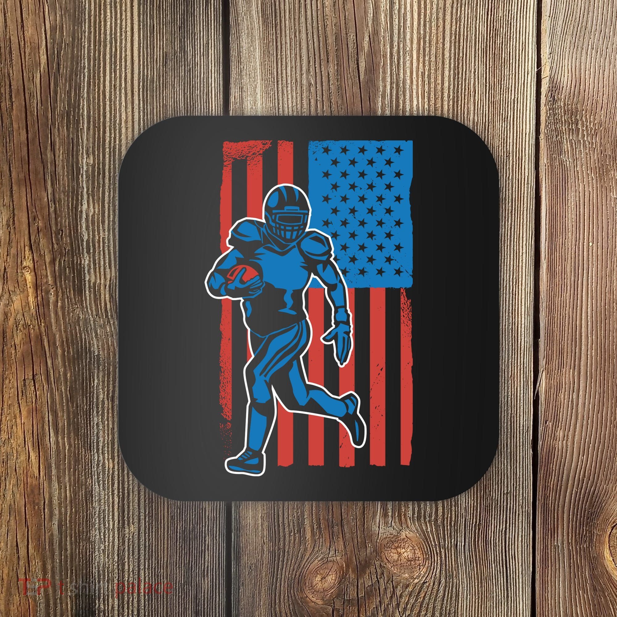 American Football Player Flag Coaster