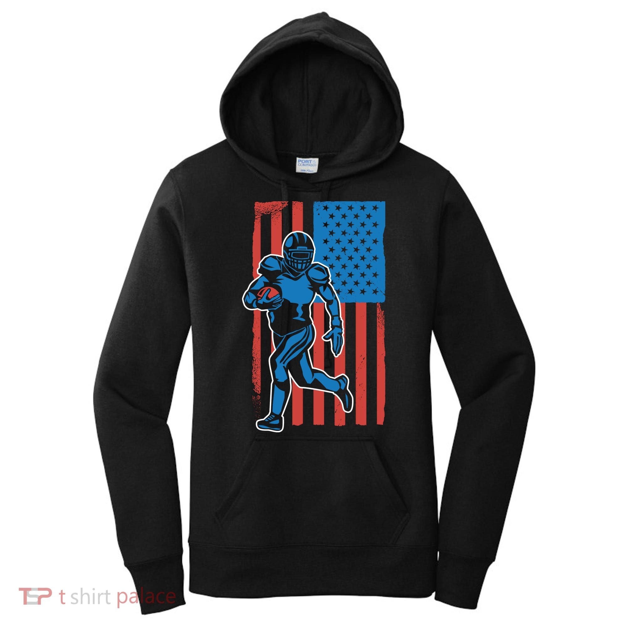 American Football Player Flag Women's Hoodie