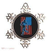 American Football Player Flag Ornament thumb 0