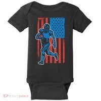 American Football Player Flag Baby Bodysuit thumb 0