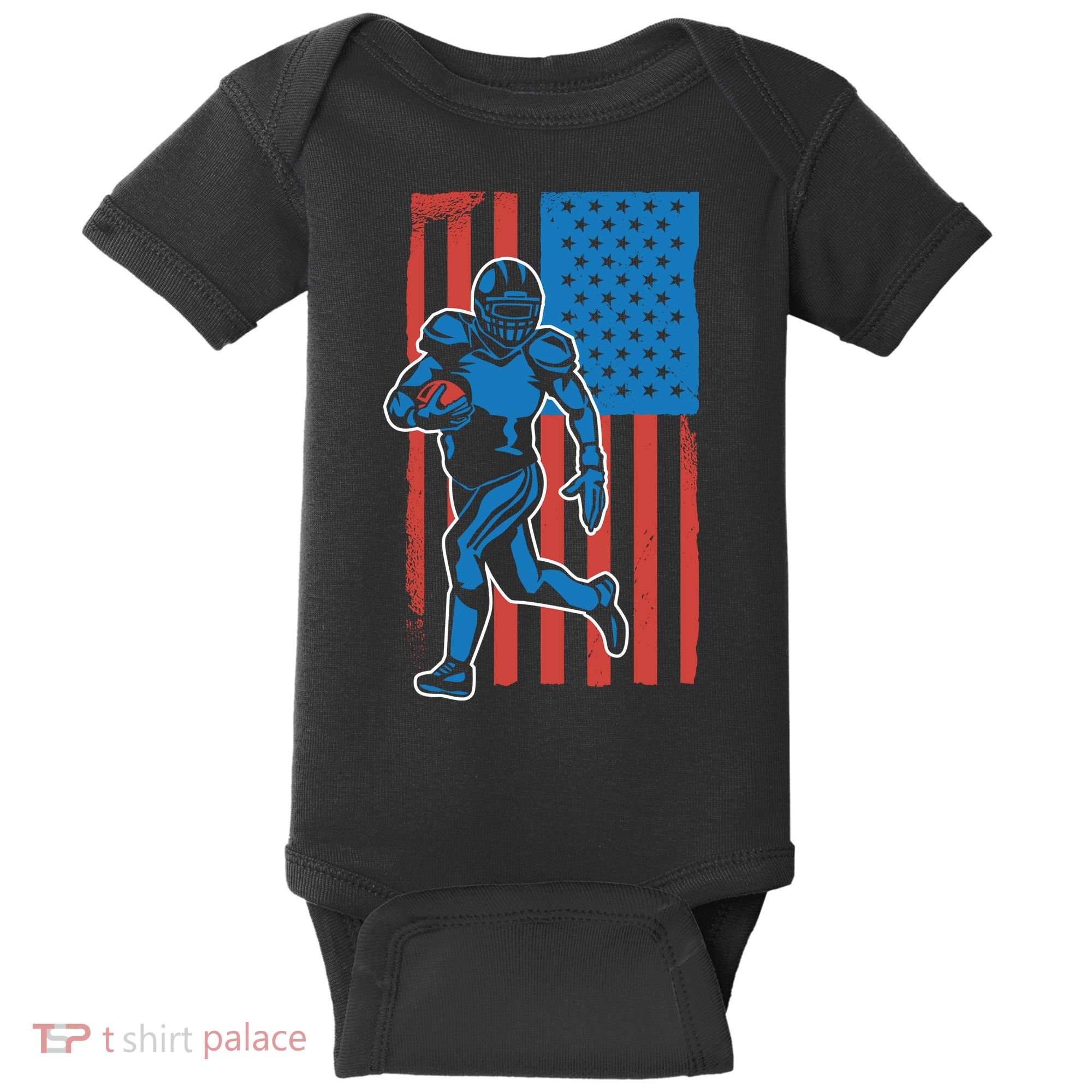 American Football Player Flag Baby Bodysuit
