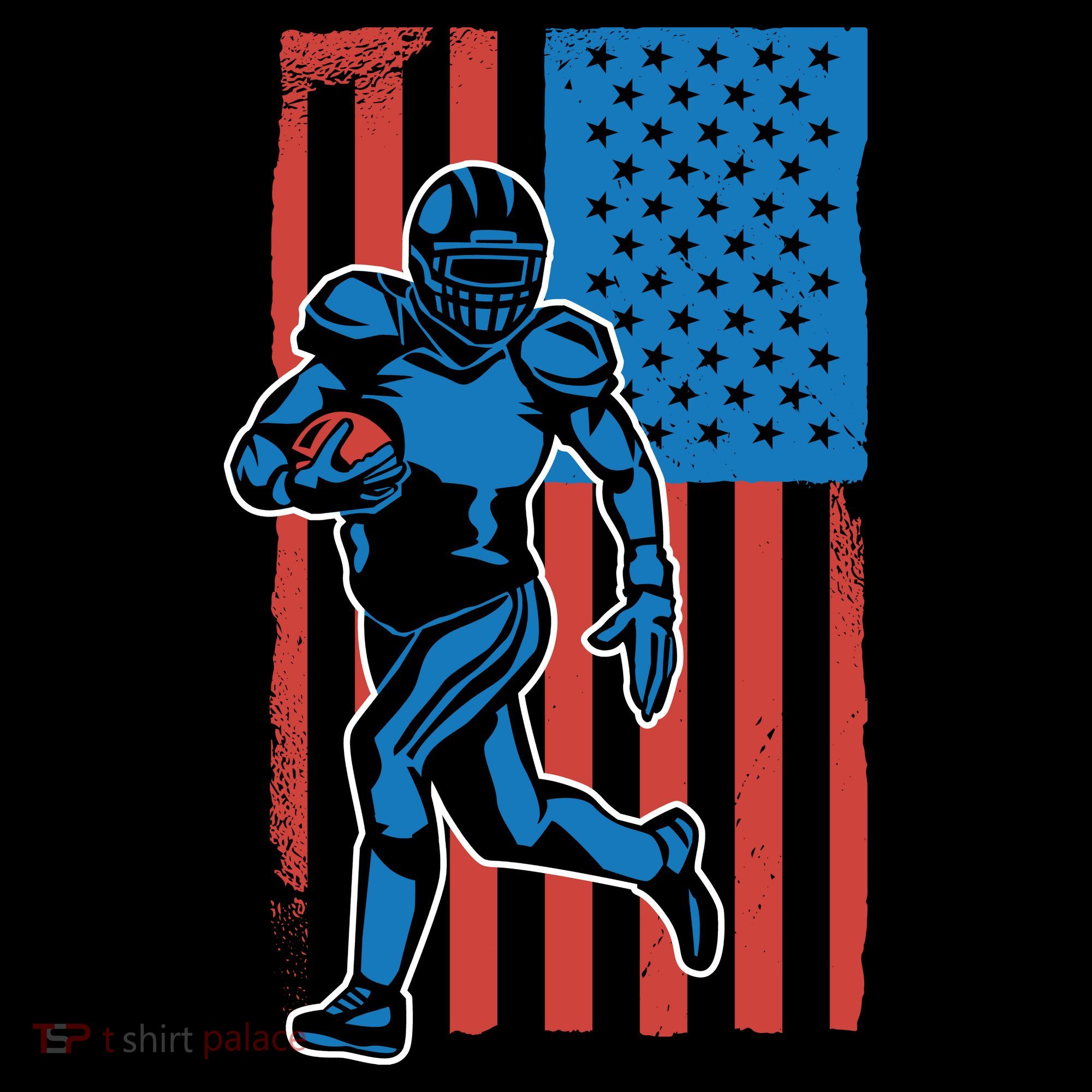 American Football Player Flag Baby Bodysuit