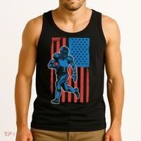 American Football Player Flag Tank Top thumb 3