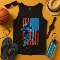 American Football Player Flag Tank Top thumb 4