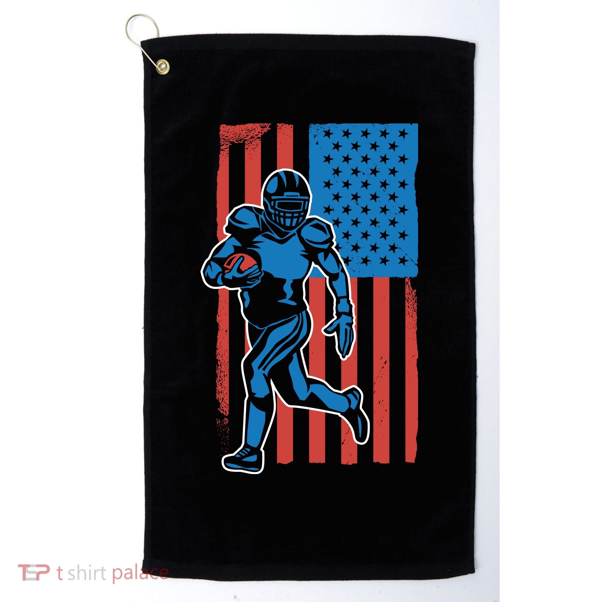 American Football Player Flag Golf Towel