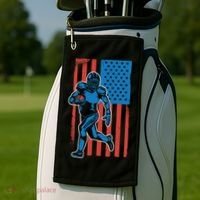 American Football Player Flag Golf Towel thumb 2