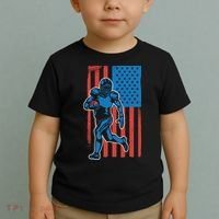 American Football Player Flag Toddler T-Shirt thumb 2