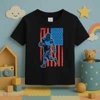 American Football Player Flag Toddler T-Shirt thumb 3