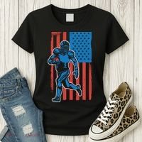 American Football Player Flag Women's T-Shirt thumb 3