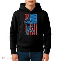 American Football Player Flag Kids Hoodie thumb 4