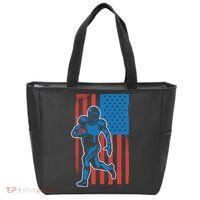 American Football Player Flag Tote Bag thumb 0