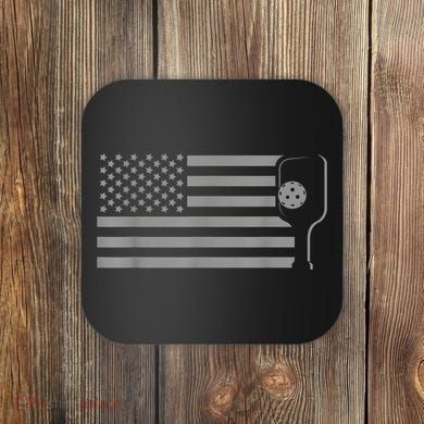 American Flag Pickleball Apparel Pickleball Coaster