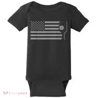 American Flag Pickleball Apparel Pickleball Baby Bodysuit thumb 0