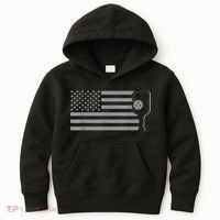 American Flag Pickleball Apparel Pickleball Kids Hoodie thumb 0