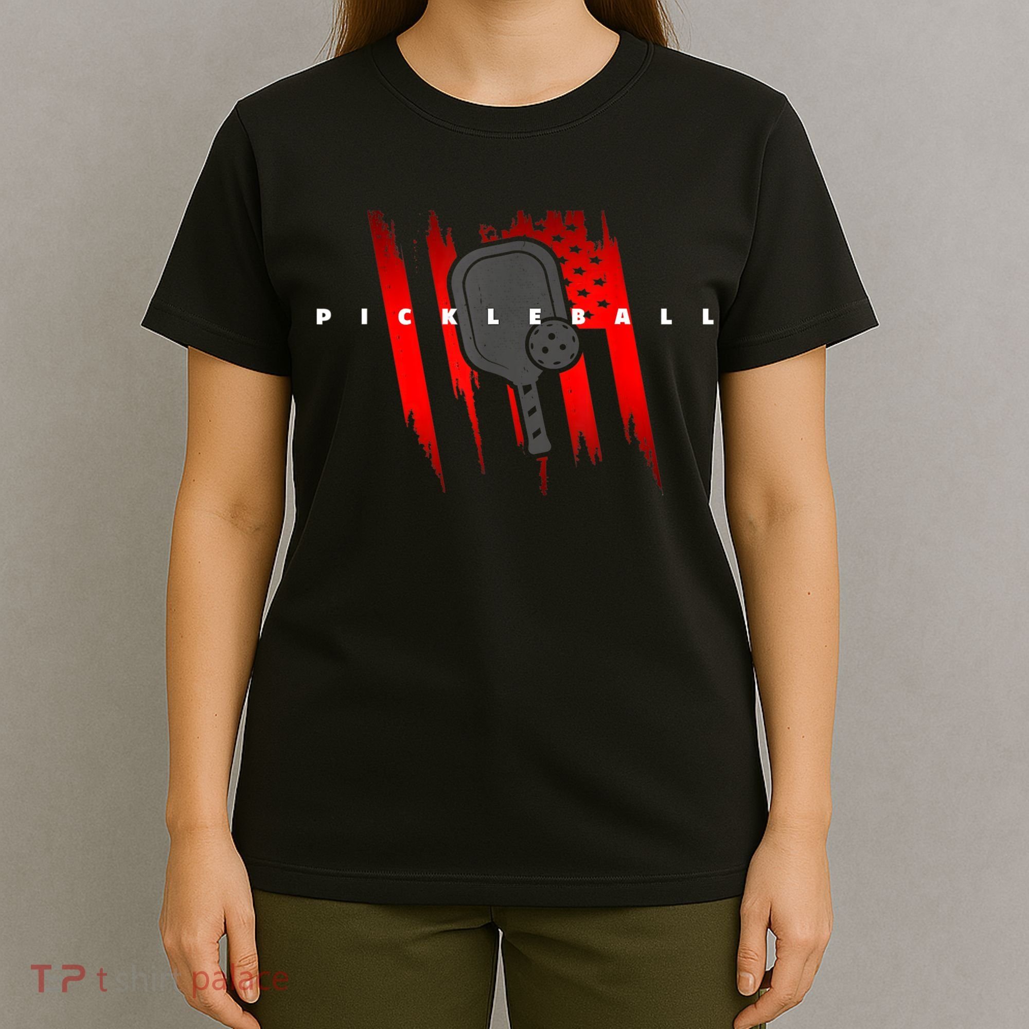 American Flag Pickleball Apparel Pickleball T-Shirt