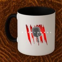 American Flag Pickleball Apparel Pickleball Coffee Mug thumb 2