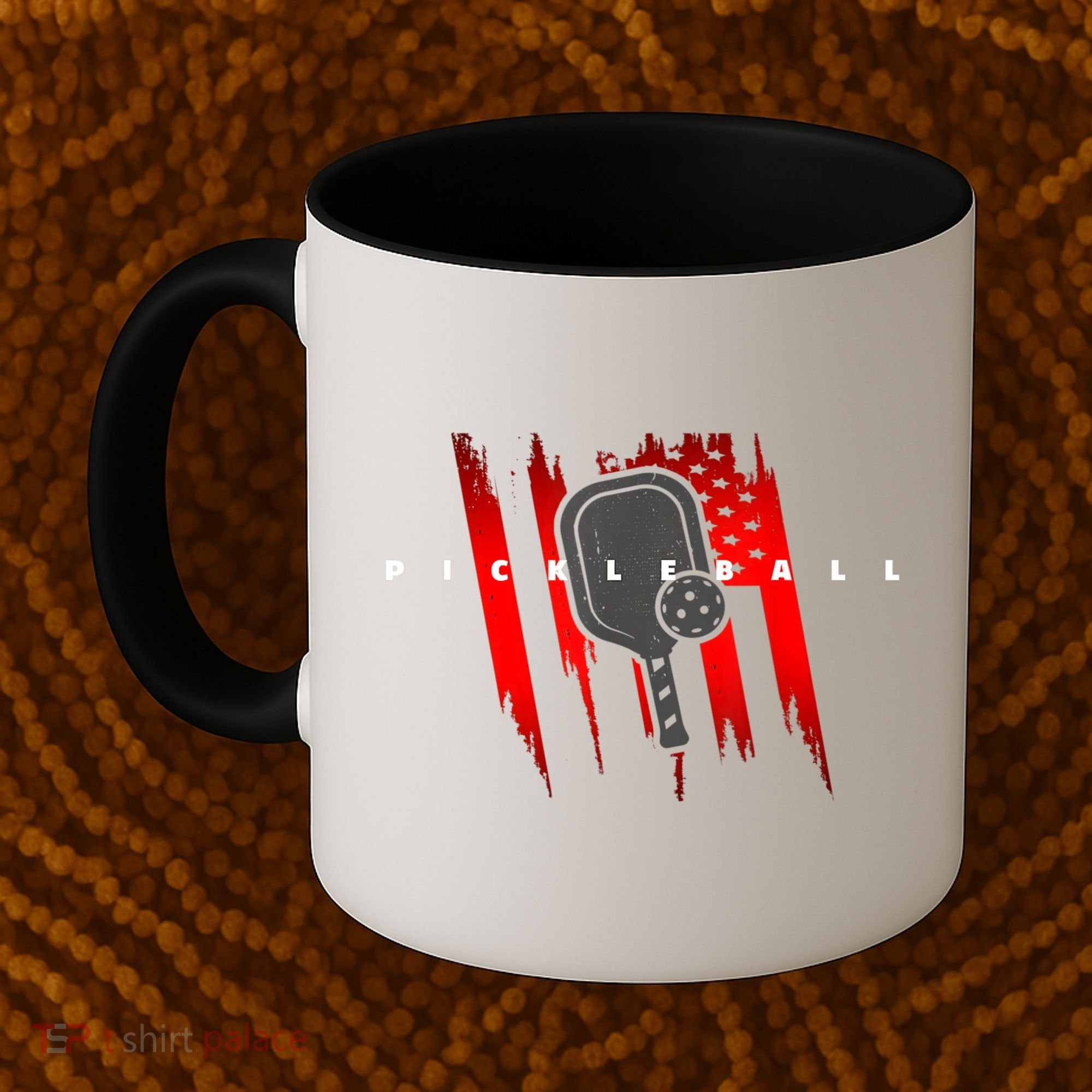 American Flag Pickleball Apparel Pickleball Coffee Mug